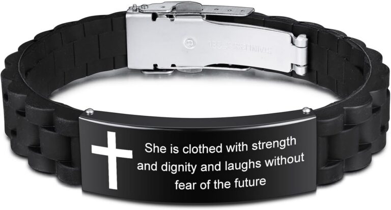 silicone cross bracelet